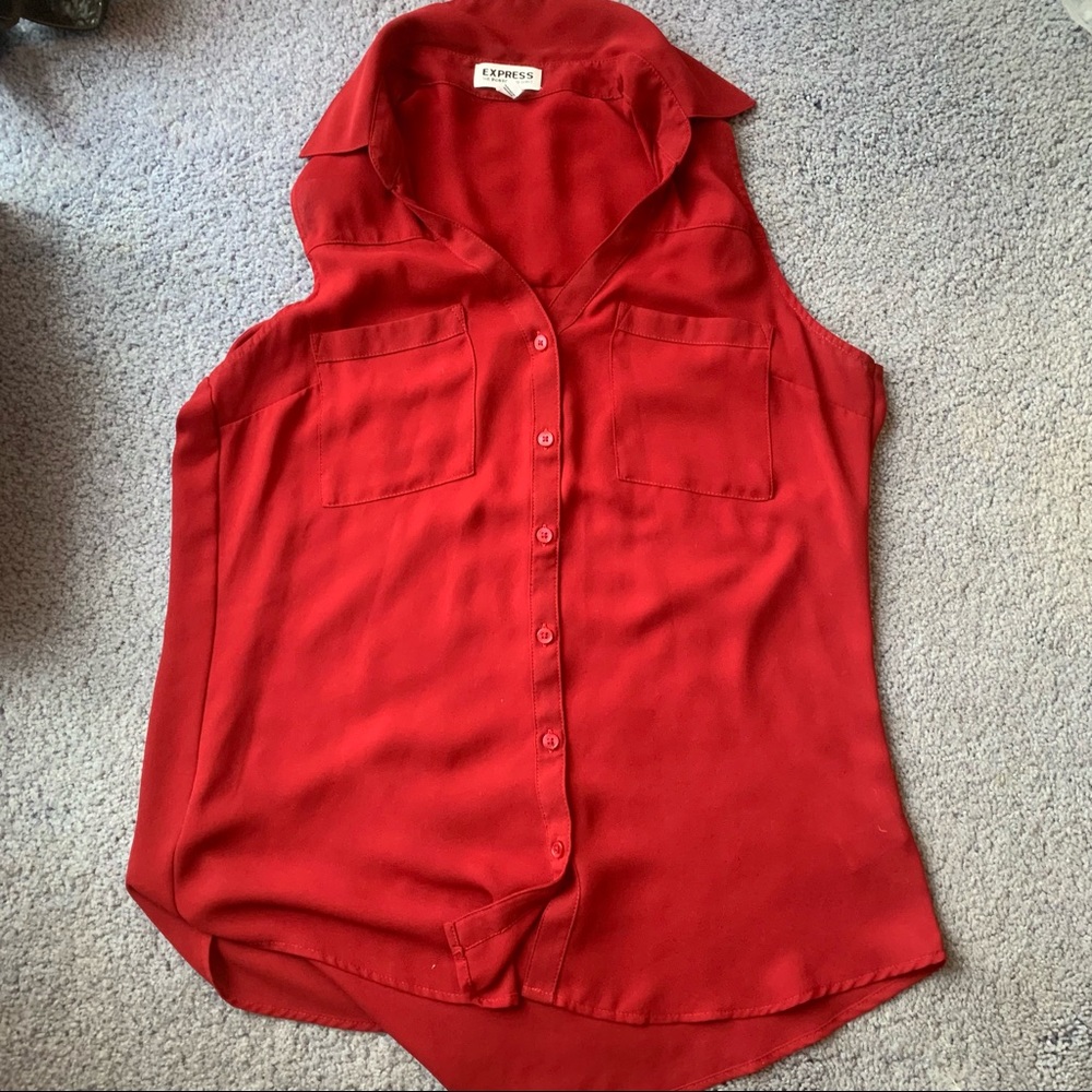 Express work collar tank top